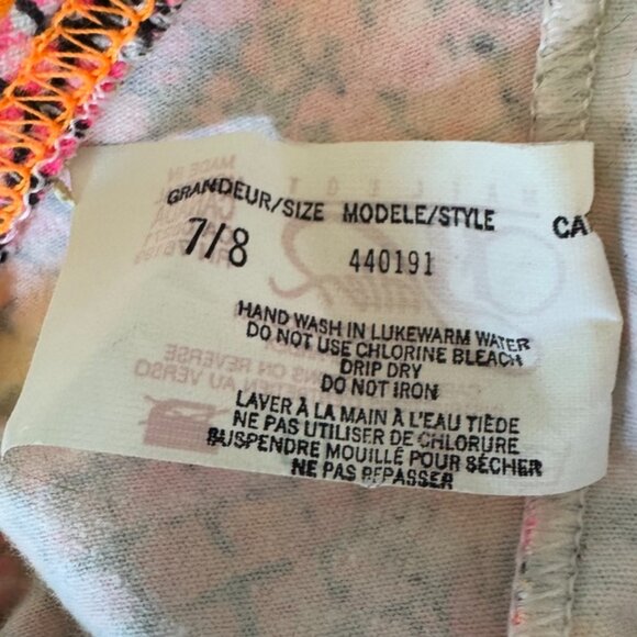 90s Vintage Neon Pink And Orange One Piece Swimsuit and Beach Shorts - Picture 8 of 15